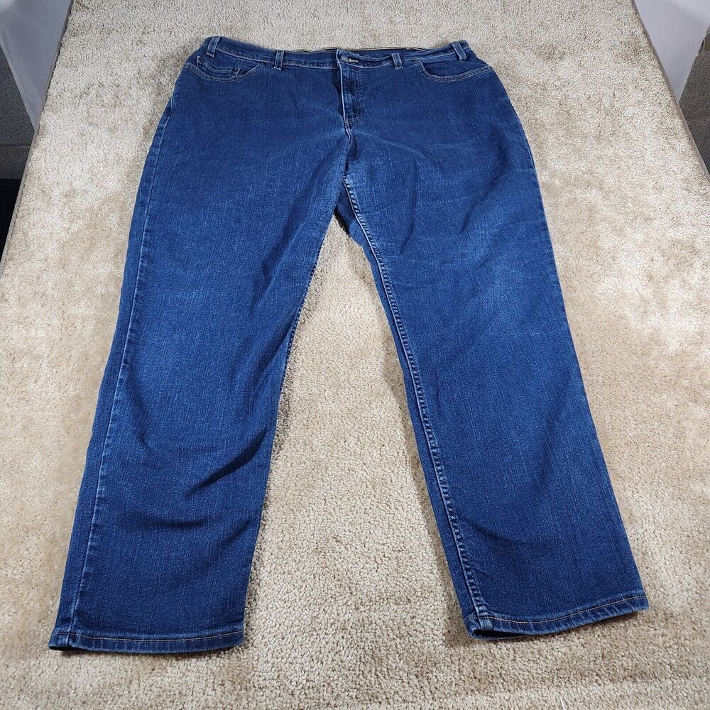 Levis 505 Jeans Mens 42 Regular Fit Dark Wash Denim 100% Cotton Comfort 42x30